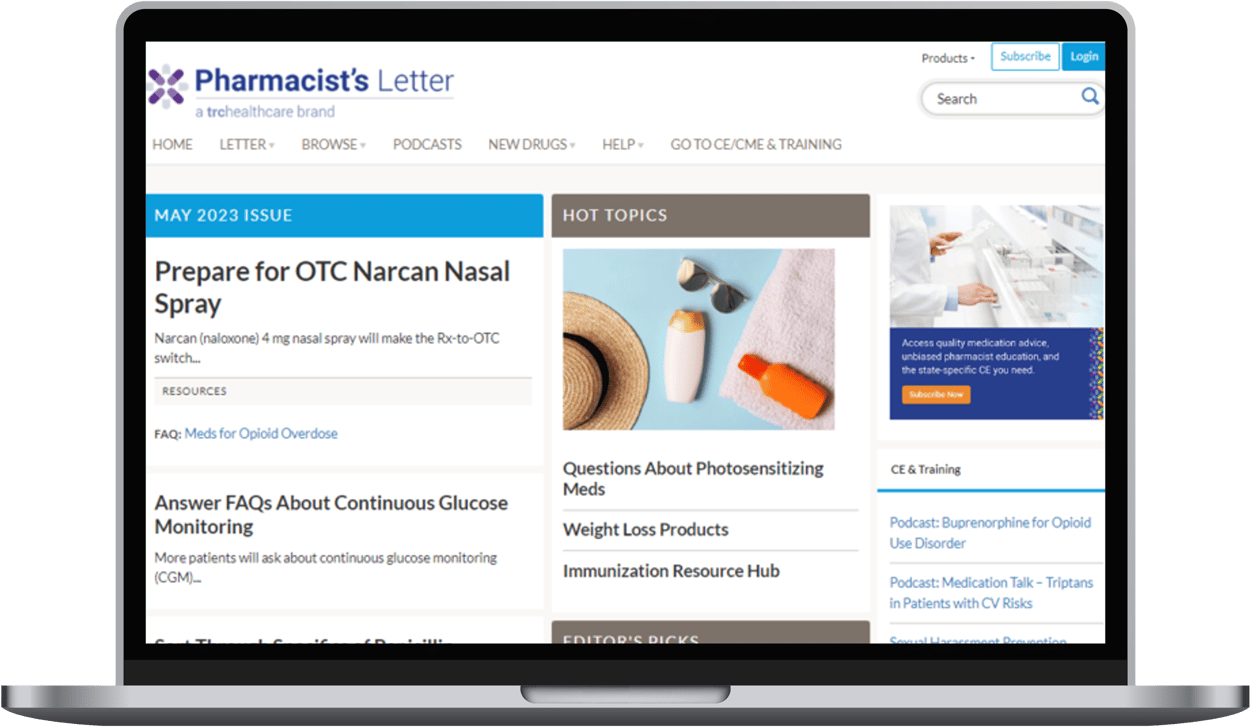 TRC Healthcare Pharmacist's Letter Free Trial